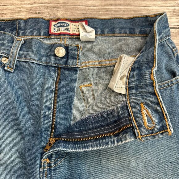 Old Navy Women's Straight Leg Cotton Heavyweight Jeans 8 Regular High Waist Zip - Picture 5 of 10